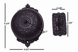 A29 Decorative Mechanical Doorbell - Old Fashioned Twist Door Bell with Manual Hand Turn Chime - Vintage Solid Brass Doorbell in Oil Rubbed Bronze Finish - Non-Electric, Wireless Victorian Doorbell