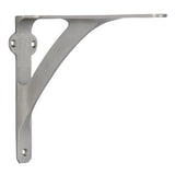 Set of 2 Classic 5 7/8 Inches Brass Shelf Brackets with Brushed Nickel Finish Heavy Duty Adjustable Support Brackets Easy Installation Hardware