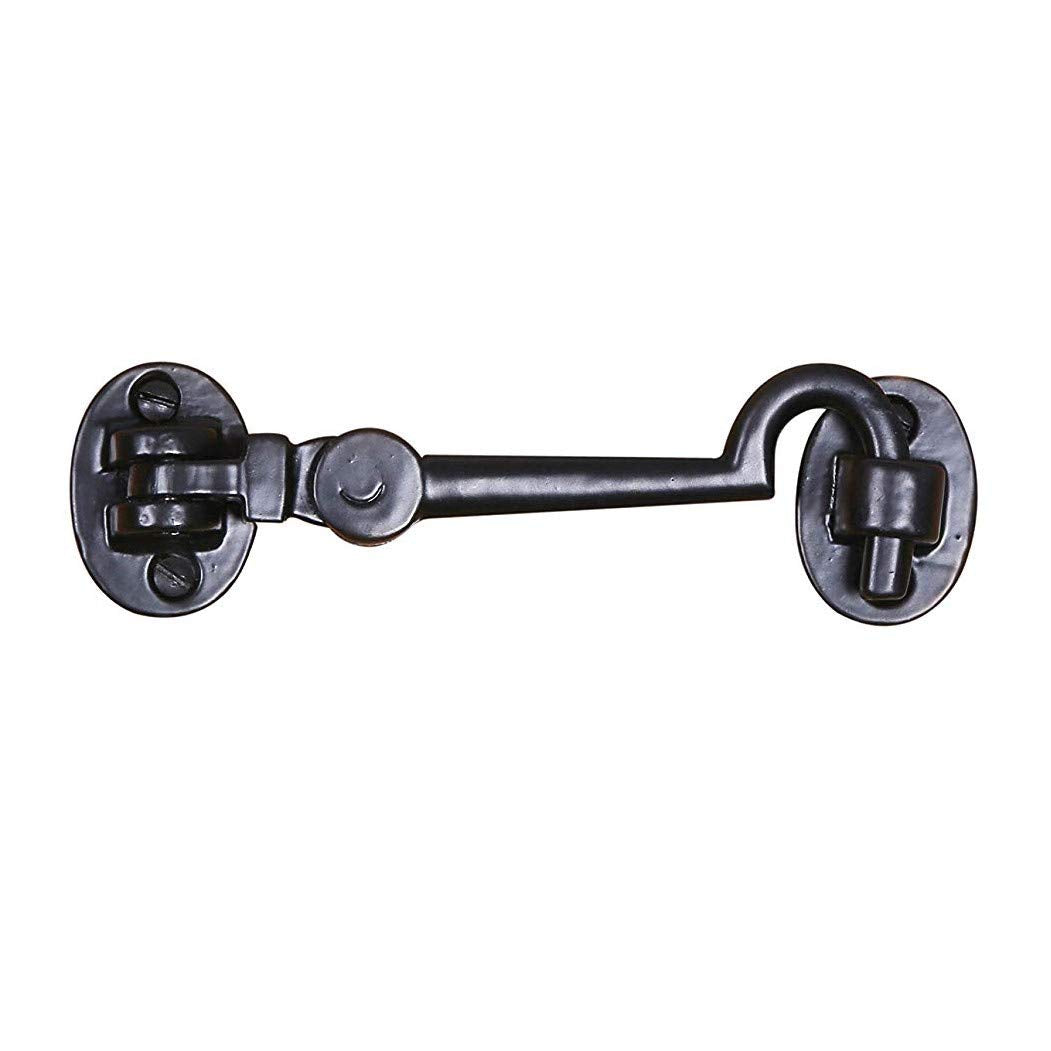 2 Pcs Black Hook and Eye Latch 3/4/6/8/10/12/14/16 Inch Stainless Steel  Cabin Hook Gate Hook Lock Two Installation Methods Window Latch for  Windows(Size:3Inch,Color:Black) : : Everything Else
