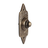 Wired Brass Doorbell Chime Push Button in Antique Brass Finish Vintage Decorative Door Bell with Easy Installation, 3 3/4" X 1 5/8"