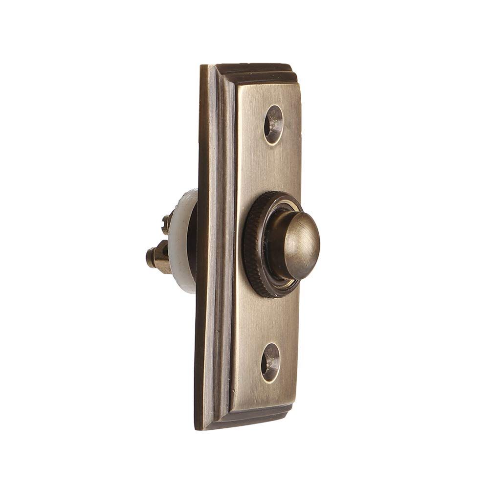 Wired Brass Doorbell Chime Push Button in Polished Nickel Finish, 2 1/ –  A29Hardware