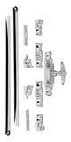 A29 Hardware 9 Feet Brass Cremone Bolt for Doors, Chrome Plated Finish