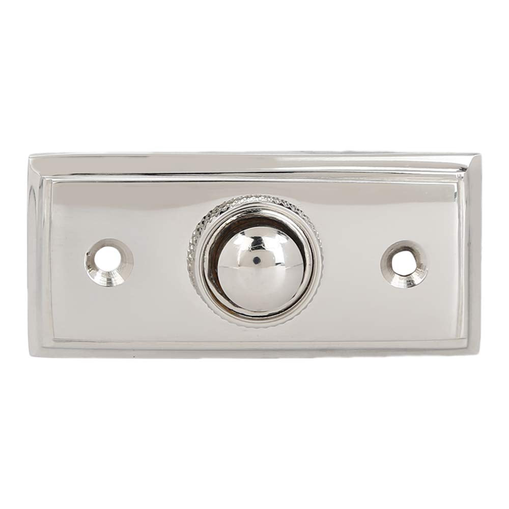 Wired Brass Doorbell Chime Push Button in Polished Nickel Finish, 2 1/ –  A29Hardware