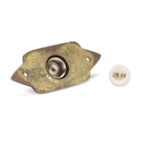 Wired Brass Doorbell Chime Push Button in Antique Brass Finish Vintage Decorative Door Bell with Easy Installation, 3 3/4" X 1 5/8"