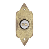 Wired Brass Doorbell Chime Push Button in Antique Brass Finish Vintage Decorative Door Bell with Easy Installation, 3 3/4" X 1 5/8"