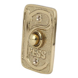 Wired Brass Doorbell Chime Push Button in Polished Lacquered Finish Vintage Decorative Door Bell with Easy Installation, 2 3/4" X 1 7/8"