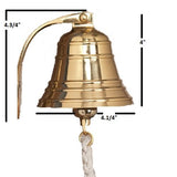 A29 Solid Brass Ships Bell / Nautical Bell, Polished Lacquered Finish