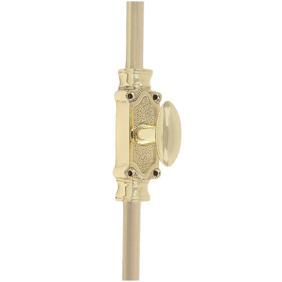 A29 Solid Brass Window Cremone Bolt, Polished/Lacquered Finish