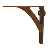 Set of 2 Classic 5 7/8 Inches Iron Shelf Brackets with Rust Finish Heavy Duty Adjustable Support Brackets Easy Installation Hardware