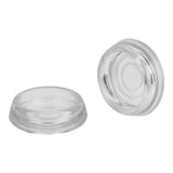 Set of 12, Clear Glass 2 9/16 Inch Dia. Furniture Coasters/Caster Cups Heavy Duty & Safe for All Floors