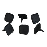 (Set of 6) 1 1/4 x 1 Inch Rectangular Flat Head Decorative Iron Nails/Clavos, Natural Black Iron Finish