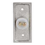 Wired Brass Doorbell Chime Push Button in Polished Nickel Finish, 2 1/2 x 1 1/8 inch, Vintage Decorative Door Bell with Easy Installation