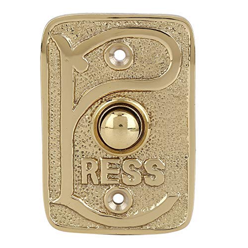 Wired Iron Doorbell Chime Push Button In Black Powder Coat Finish Vintage Decorative  Door Bell With Easy Installation, 3 3/4