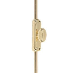 A29 6 Feet Solid Brass Oval Window Cremone Bolt, Polished Lacquered Finish