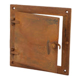 Speakeasy Door Grill with Viewing Door, Rust Large Size