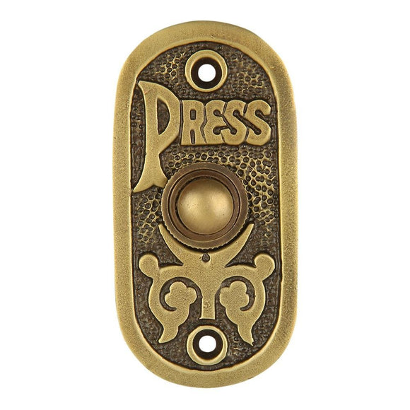 Wired Brass Doorbell Chime Push Button in Oil Rubbed Bronze Finish Vin –  A29Hardware