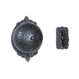 A29 Twist Hand-Turn Solid Brass Wireless Mechanical Doorbell Chime in Oil Rubbed Bronze Finish Vintage Decorative Antique Victorian Door Bell with Easy Installation