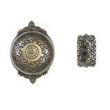 A29 Twist Hand-Turn Solid Brass Wireless Mechanical Doorbell Chime in Antique Brass Finish Vintage Decorative Victorian Door Bell with Easy Installation